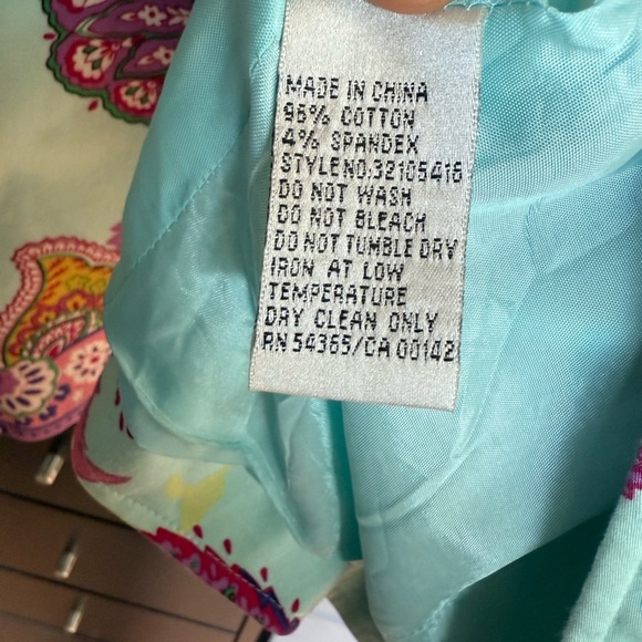 Peter Nygard Teal Paisley Blazer - Picture 8 of 9